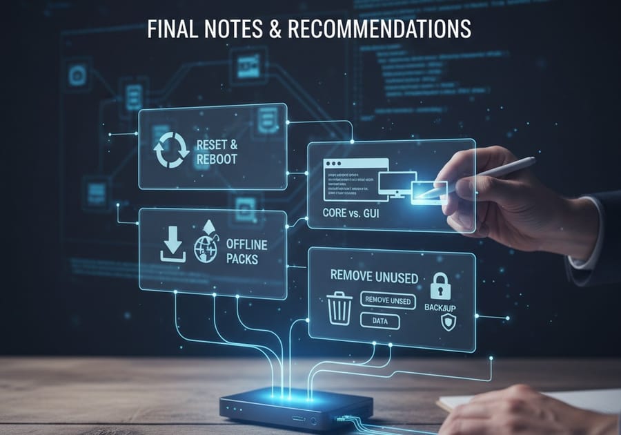 Final Notes and Recommendations